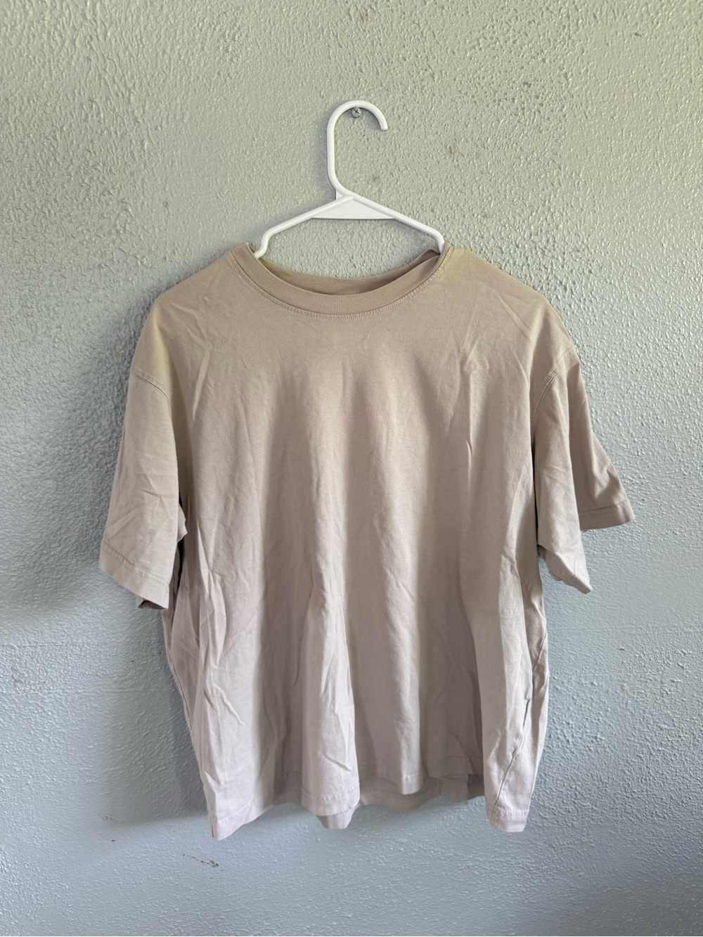 H&M Women's Short Sleeve Crew Tee in Beige